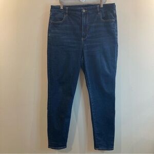 AMERICAN EAGLE  Sz 14 Super High Rise Dark Wash Jeggings Jeans